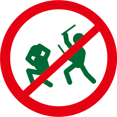 ピクトグラム ーバチで人を叩いてはいけません